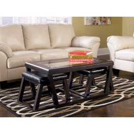 Ashley Kelton Rectangular Cocktail Table With Ottoman Pair Ashley Kelton Rectangular Cocktail Table With Ottoman Pair